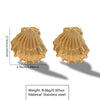 1 Pair Beach Simple Style Classic Style Starfish Shell 304 Stainless Steel Imitation Gold  Ear Studs