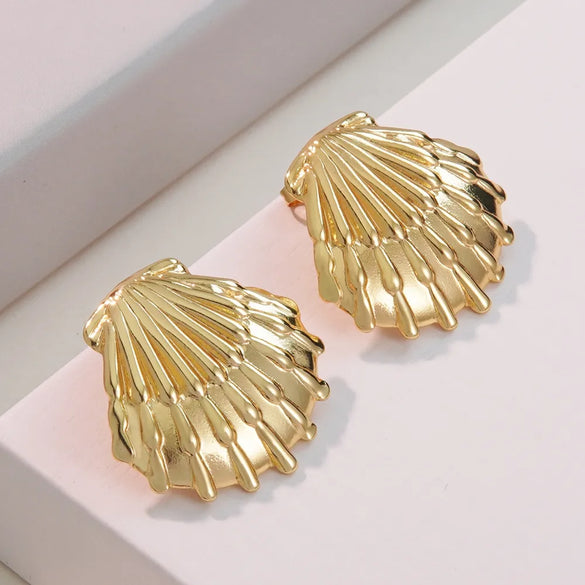 1 Pair Beach Simple Style Classic Style Starfish Shell 304 Stainless Steel Imitation Gold  Ear Studs