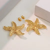 1 Pair Beach Simple Style Classic Style Starfish Shell 304 Stainless Steel Imitation Gold  Ear Studs