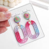 1 Pair Bohemian Beach Pastoral Oval Rattan Iron Drop Earrings