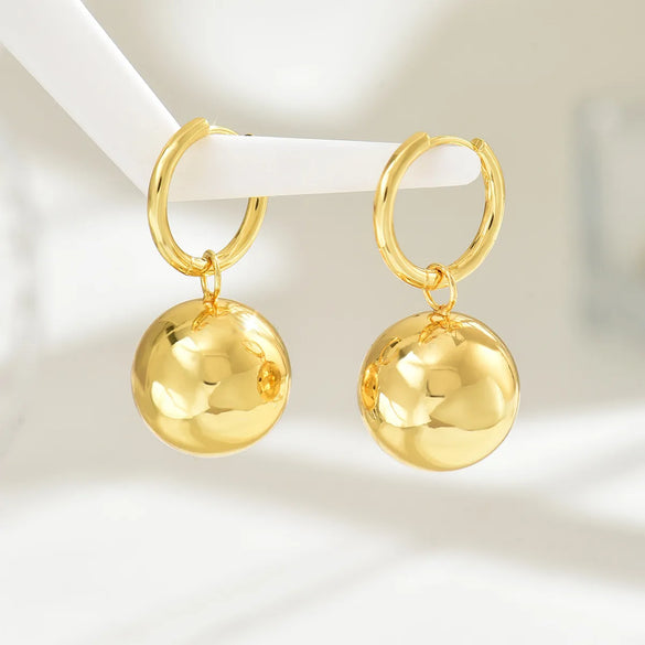 1 Pair Bridal Modern Style Classic Style Round Solid Color Copper Drop Earrings