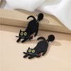 1 Pair Cartoon Style Cute Animal Cat Rose Slice Printing Arylic Drop Earrings