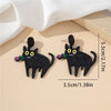 1 Pair Cartoon Style Cute Animal Cat Rose Slice Printing Arylic Drop Earrings