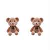 1 Pair Cartoon Style Cute Bear Alloy Ear Studs