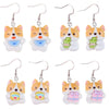 1 Pair Cartoon Style Cute Dog Plastic Drop Earrings