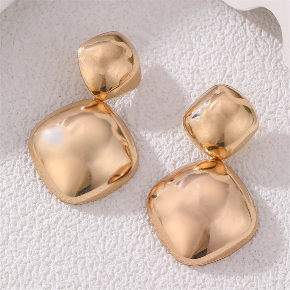 1 Pair Casual Classic Style Cool Style Oval Water Droplets Heart Shape Alloy Ear Studs