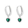 1 Pair Casual Elegant Simple Style Water Droplets Heart Shape Inlay Copper Zircon 18K Gold Plated Drop Earrings