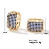 1 Pair Casual Glam Shiny Color Block Plating Inlay Copper Zircon K Gold Plated Rhodium Plated Earrings