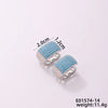 1 Pair Casual Glam Shiny Color Block Plating Inlay Copper Zircon K Gold Plated Rhodium Plated Earrings