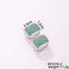 1 Pair Casual Glam Shiny Color Block Plating Inlay Copper Zircon K Gold Plated Rhodium Plated Earrings