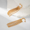 1 Pair Casual Hawaiian Classic Style C Shape Round Tassel Tassel Plating 304 Stainless Steel 14K Gold Plated Drop Earrings