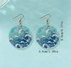 1 Pair Casual Hawaiian Marine Style Geometric Sea Wave Arylic Drop Earrings