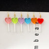 1 Pair Casual Heart Shape Resin Plating Women's Drop Earrings
