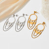 1 Pair Casual Modern Style Round Chain 304 Stainless Steel 16K Gold Plated White Gold Plated Gold Plated Drop Earrings