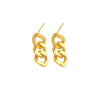 1 Pair Casual Simple Style Chain Plating 304 Stainless Steel 18K Gold Plated Drop Earrings