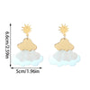 1 Pair Casual Simple Style Clouds Patchwork Arylic Drop Earrings
