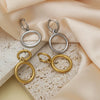 1 Pair Casual Simple Style Commute Round Polishing 304 Stainless Steel 18K Gold Plated Drop Earrings