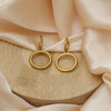 1 Pair Casual Simple Style Commute Round Polishing 304 Stainless Steel 18K Gold Plated Drop Earrings