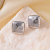 1 Pair Casual Simple Style Commute Square Polishing Plating 304 Stainless Steel 18K Gold Plated Ear Studs