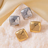 1 Pair Casual Simple Style Commute Square Polishing Plating 304 Stainless Steel 18K Gold Plated Ear Studs