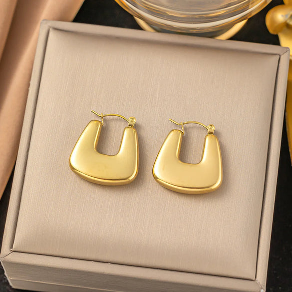 1 Pair Casual Simple Style Geometric Inlay Titanium Steel Pearl Zircon Ear Cuffs Earrings Ear Studs