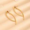 1 Pair Casual Simple Style Geometric Polishing Plating Titanium Steel 18k Gold Plated Drop Earrings