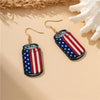 1 Pair Casual Simple Style National Flag Bottle Wood Drop Earrings
