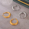 1 Pair Casual Simple Style Round 304 Stainless Steel 18K Gold Plated Earrings