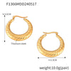 1 Pair Casual Simple Style Round 304 Stainless Steel 18K Gold Plated Earrings