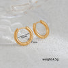 1 Pair Casual Simple Style Round 304 Stainless Steel Earrings