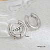 1 Pair Casual Simple Style Round 304 Stainless Steel Earrings