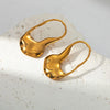 1 Pair Casual Simple Style Round Plating Hollow Out 304 Stainless Steel 14K Gold Plated Earrings