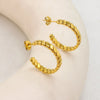 1 Pair Casual Simple Style Solid Color 304 Stainless Steel 18K Gold Plated Ear Studs