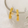 1 Pair Casual Simple Style Solid Color 304 Stainless Steel 18K Gold Plated Ear Studs