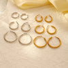 1 Pair Casual Simple Style Solid Color 304 Stainless Steel 18K Gold Plated Earrings