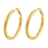 1 Pair Casual Simple Style Solid Color 304 Stainless Steel 18K Gold Plated Earrings