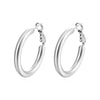 1 Pair Casual Simple Style Solid Color 304 Stainless Steel 18K Gold Plated Earrings