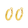 1 Pair Casual Simple Style Solid Color 304 Stainless Steel 18K Gold Plated Earrings