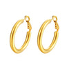 1 Pair Casual Simple Style Solid Color 304 Stainless Steel 18K Gold Plated Earrings