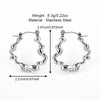 1 Pair Casual Simple Style Solid Color Polishing 304 Stainless Steel Earrings