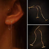 1 Pair Casual Simple Style Solid Color Titanium Steel Ear Line