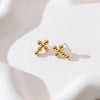 1 Pair Casual Simple Style U Shape Cross Water Droplets 304 Stainless Steel Earrings Ear Studs
