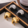 1 Pair Casual Simple Style Water Droplets Patchwork Plating 304 Stainless Steel 18K Gold Plated Ear Studs