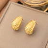 1 Pair Casual Simple Style Water Droplets Plating 304 Stainless Steel Ear Studs