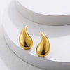 1 Pair Casual Simple Style Water Droplets Titanium Steel Ear Studs