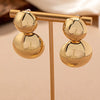 1 Pair Casual Solid Color Commute Round Fish Scales Plating Alloy 14k Gold Plated Drop Earrings