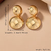 1 Pair Casual Solid Color Commute Round Fish Scales Plating Alloy 14k Gold Plated Drop Earrings