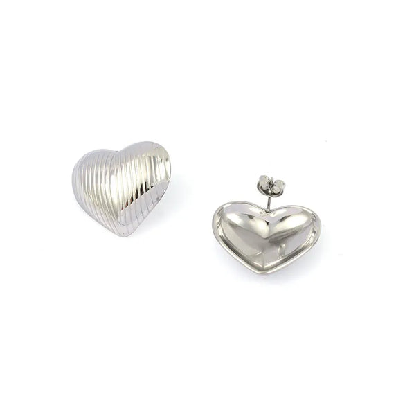 1 Pair Casual Vacation Beach Scallop Heart Shape Bow Knot 304 Stainless Steel 18K Gold Plated Earrings Ear Studs