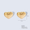 1 Pair Casual Vacation Beach Scallop Heart Shape Bow Knot 304 Stainless Steel 18K Gold Plated Earrings Ear Studs