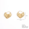 1 Pair Casual Vacation Beach Scallop Heart Shape Bow Knot 304 Stainless Steel 18K Gold Plated Earrings Ear Studs